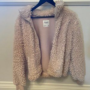 Abercrombie & Fitch Cozy Cream Teddy Jacket